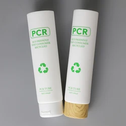 Customization Eco-friendly PCR Cosmetic Tubes Cream Lotion Cleanser Body Skincare Tube Packaging Recycled Plastic Tube