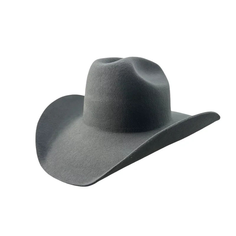 Autumn Winter Vintage Fedora cowboy Felt Hats For Men solid Color Western Hats adults Cowboy Hats