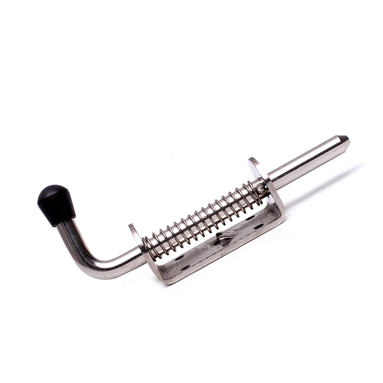 OEM style bolt on spring loaded fence gate latch lock silver Zinc plated trailer latch