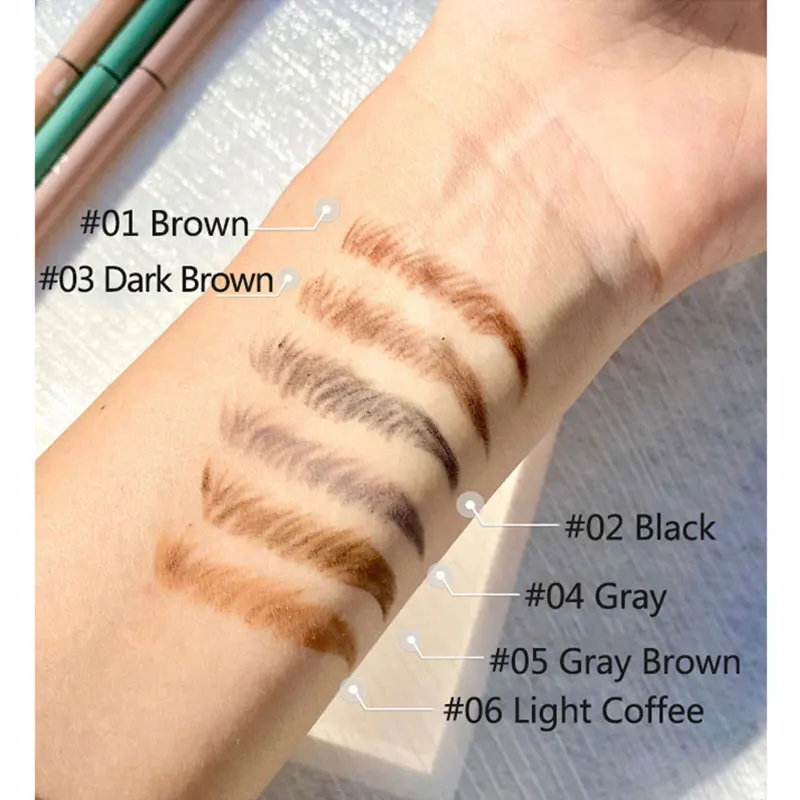 Custom Label Waterproof Ultra Slim Eyebrow Definer Private Label Thin Double Head Eyebrow Pencil