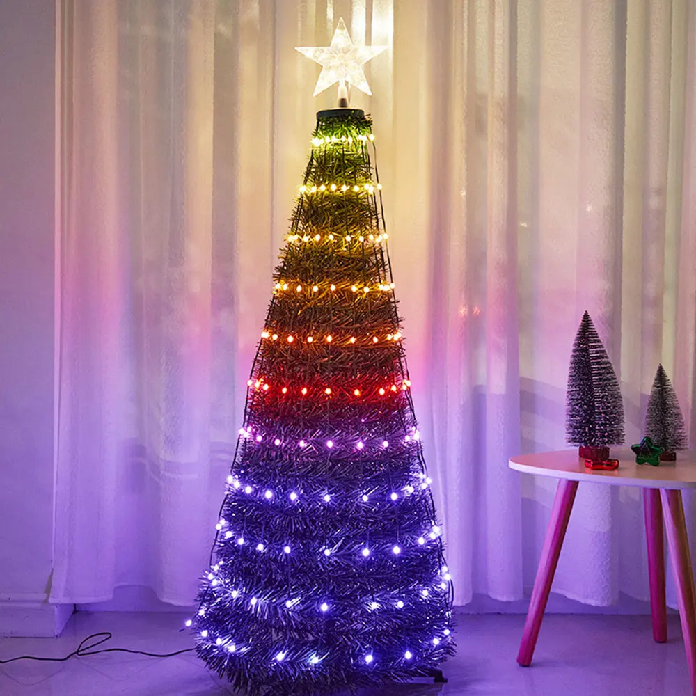 Holiday party lighting RGB ornaments artificial christmas tree lamp outdoor decoration