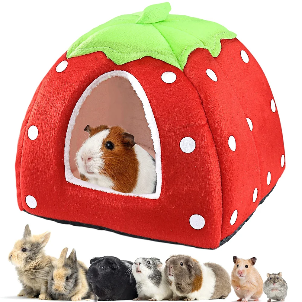 Non-slip Bottom Huts Pet Houses Furniture Ornament Hideout Bunk Bed Guinea Pigs Cage Accessories