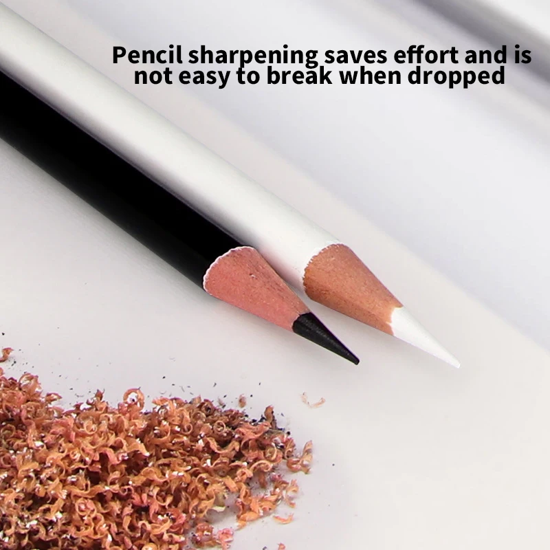 Black And White Single Oil Color Lead Set Painting Graffiti Chalkboard 12 Pigment Paint Brush Graphite Color Pencil