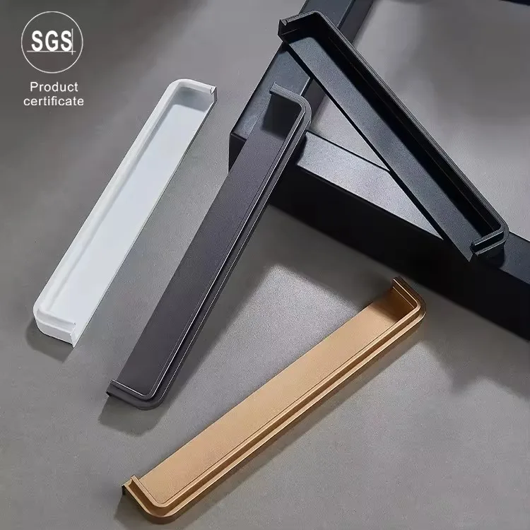 Drawer Cabinet Bedroom Modern Wardrobe Handles Double Colors Aluminium Profile kitchen Handles
