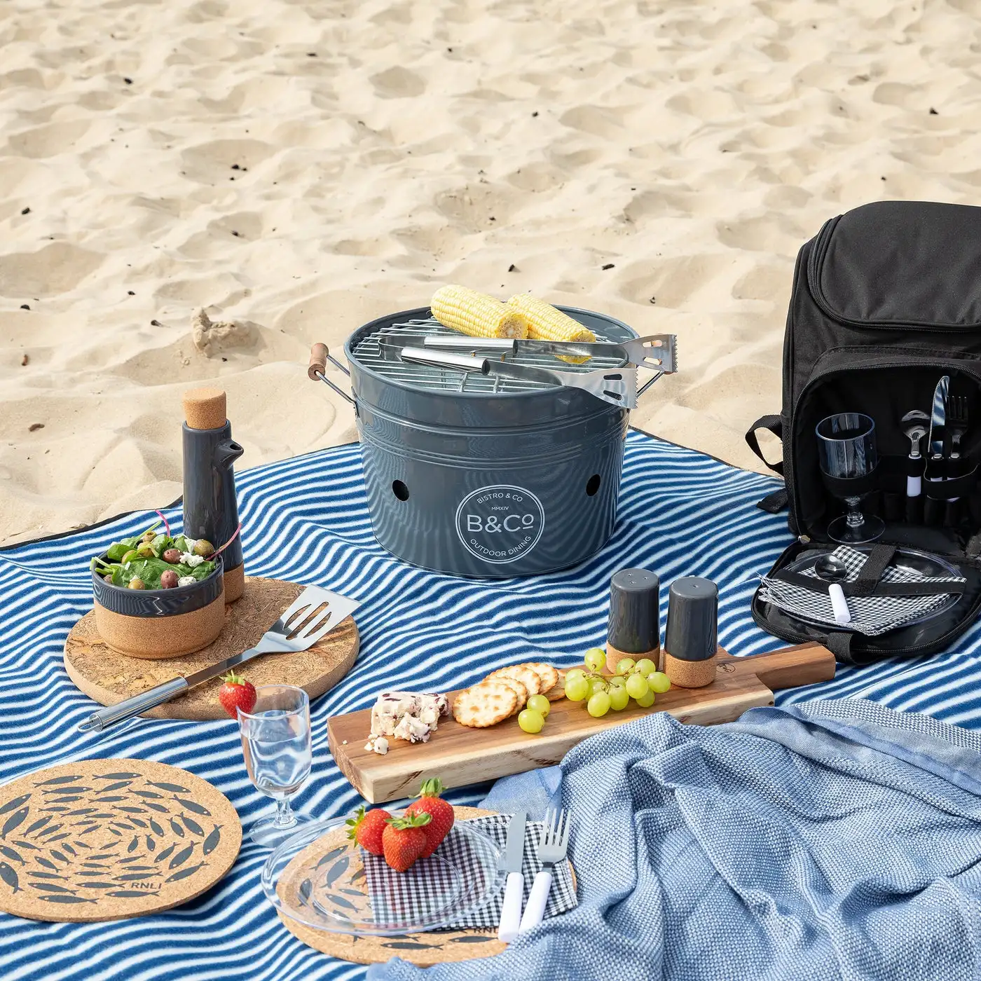 Round shape metal portable bbq