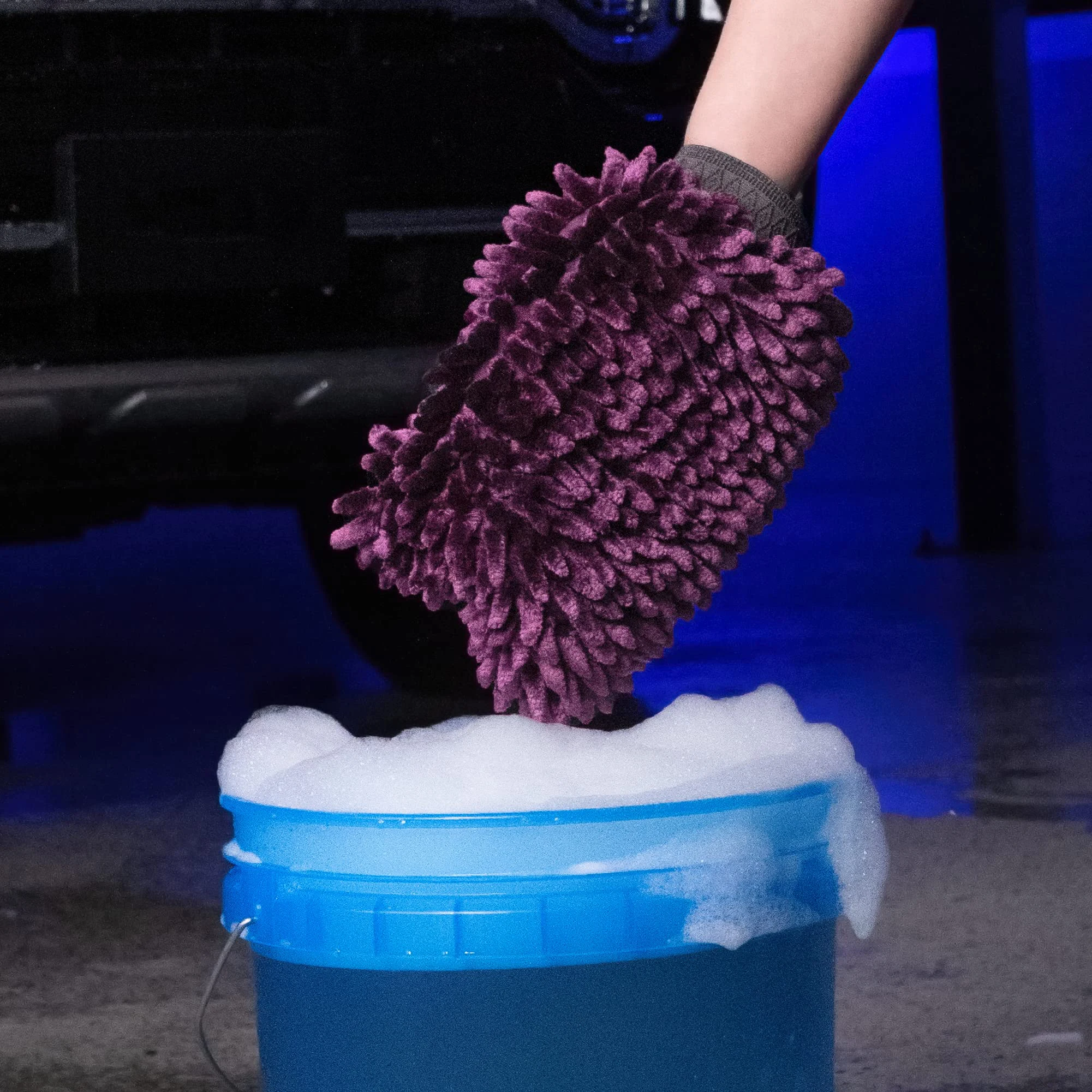 Premium Chenille Microfiber 1 Pack Car Gloves Wash Drying Mitts Premium Scratch-Free Car Cleaning Glove