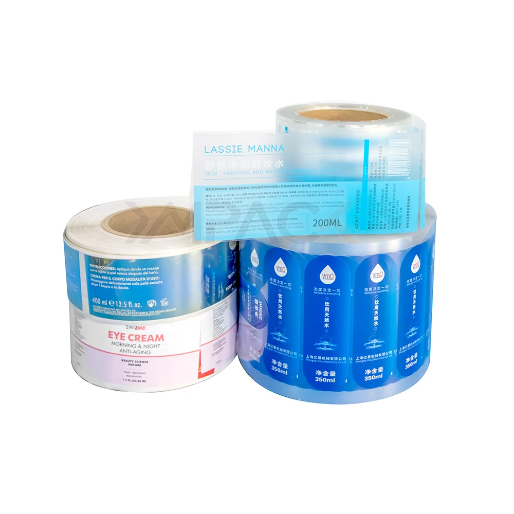YIMUPACK Waterproof Vinyl Custom Sticker Labels Roll Private Label Cosmetics Skincare Bottle Printing Packaging Labels