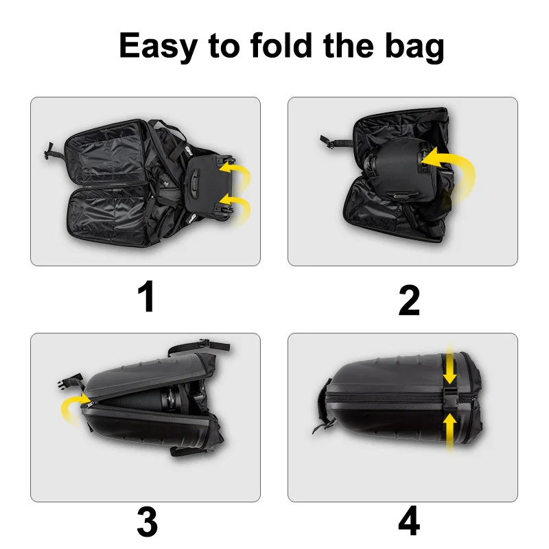 Low moq Black Plastic hard top golf trip bag Foldable waterproof canvas golf travel bags storage bag with wheel