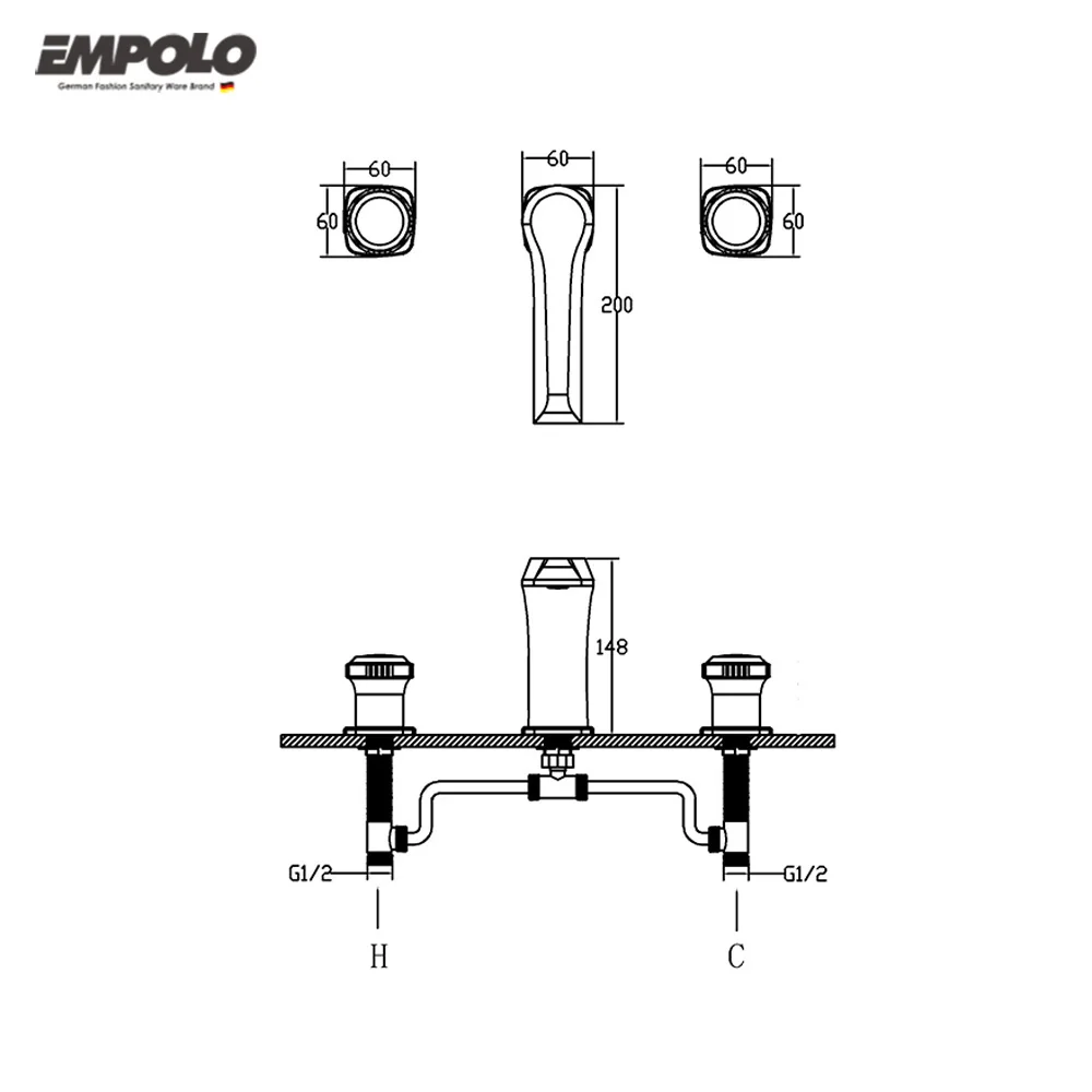 Taps manufacturer faucets for bathroom double handle wash basin mixer brass water taps