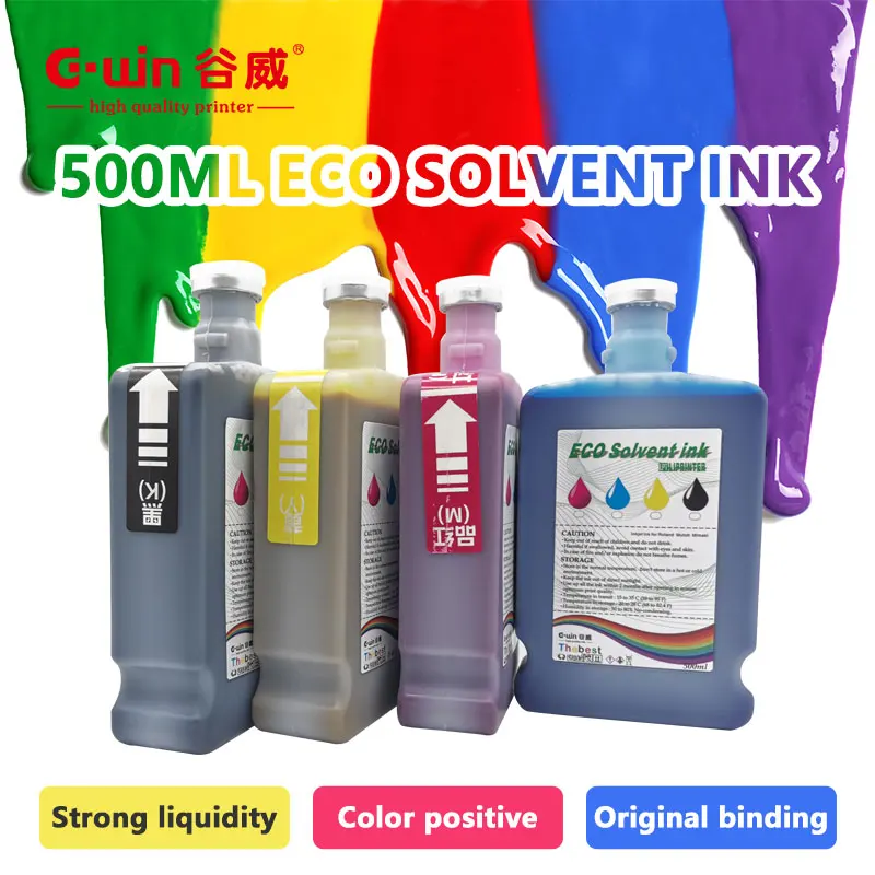 High Quality 500ml Outdoor Eco Solvent Ink for I3200 DX5 XP600 Printer New Generation Eco-Friendly Ink