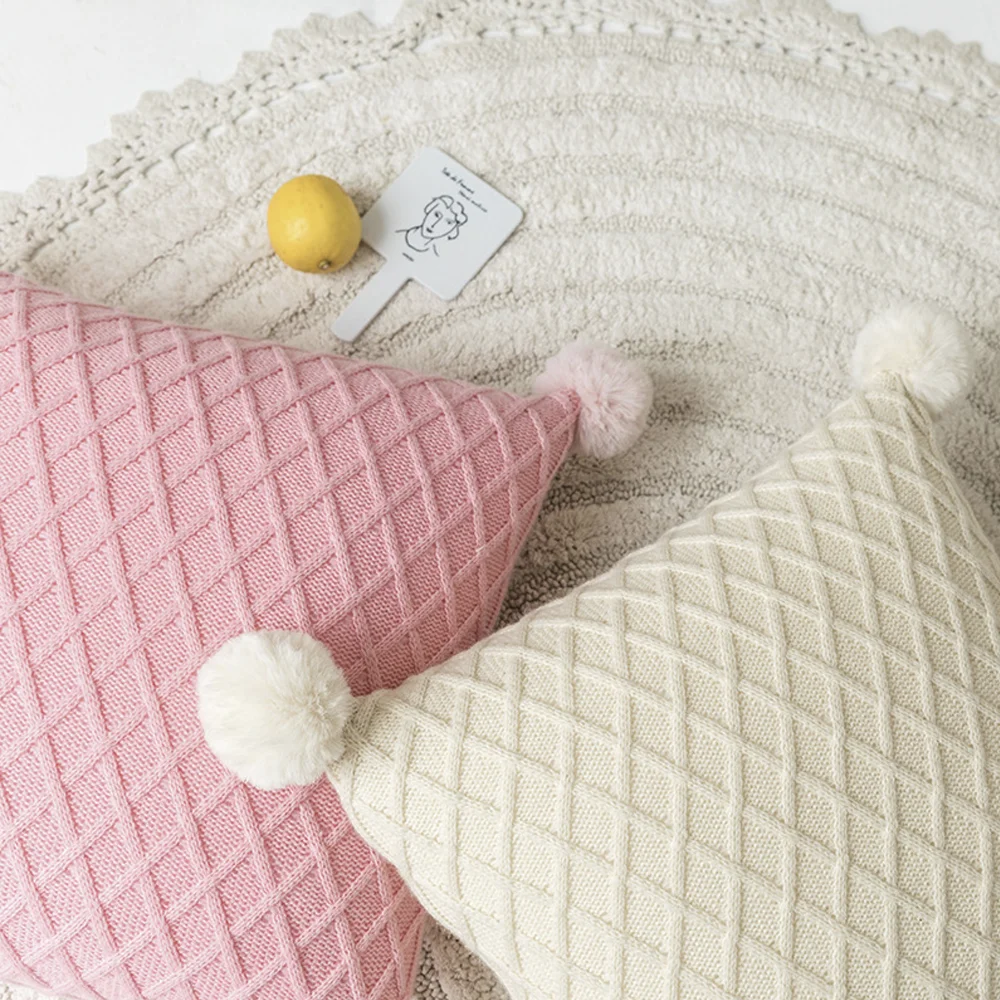 Modern Soft Crochet Pillow Cover Crochet Throw Pillow Cushion Handmade Knit Cushion Case