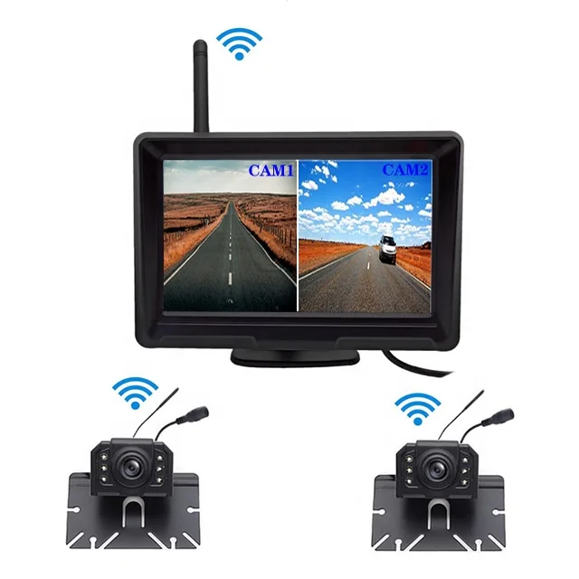 5 дюймов беспроводной мини-монитор с камерой заднего вида автомобиля 2 4 г WiFi TV LCD небольшой монитор водонепроницаемый автомобильный набор камер