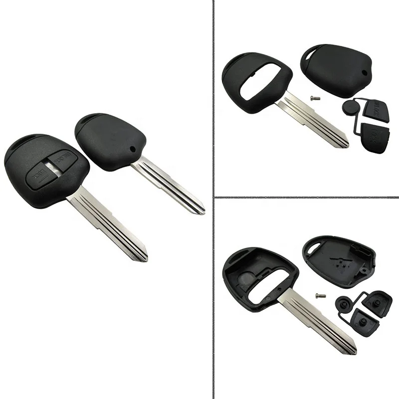 Wholesale 2 Buttons Mitsubishi Remote Key Fob With Mit11R Blade Car Key No Logo
