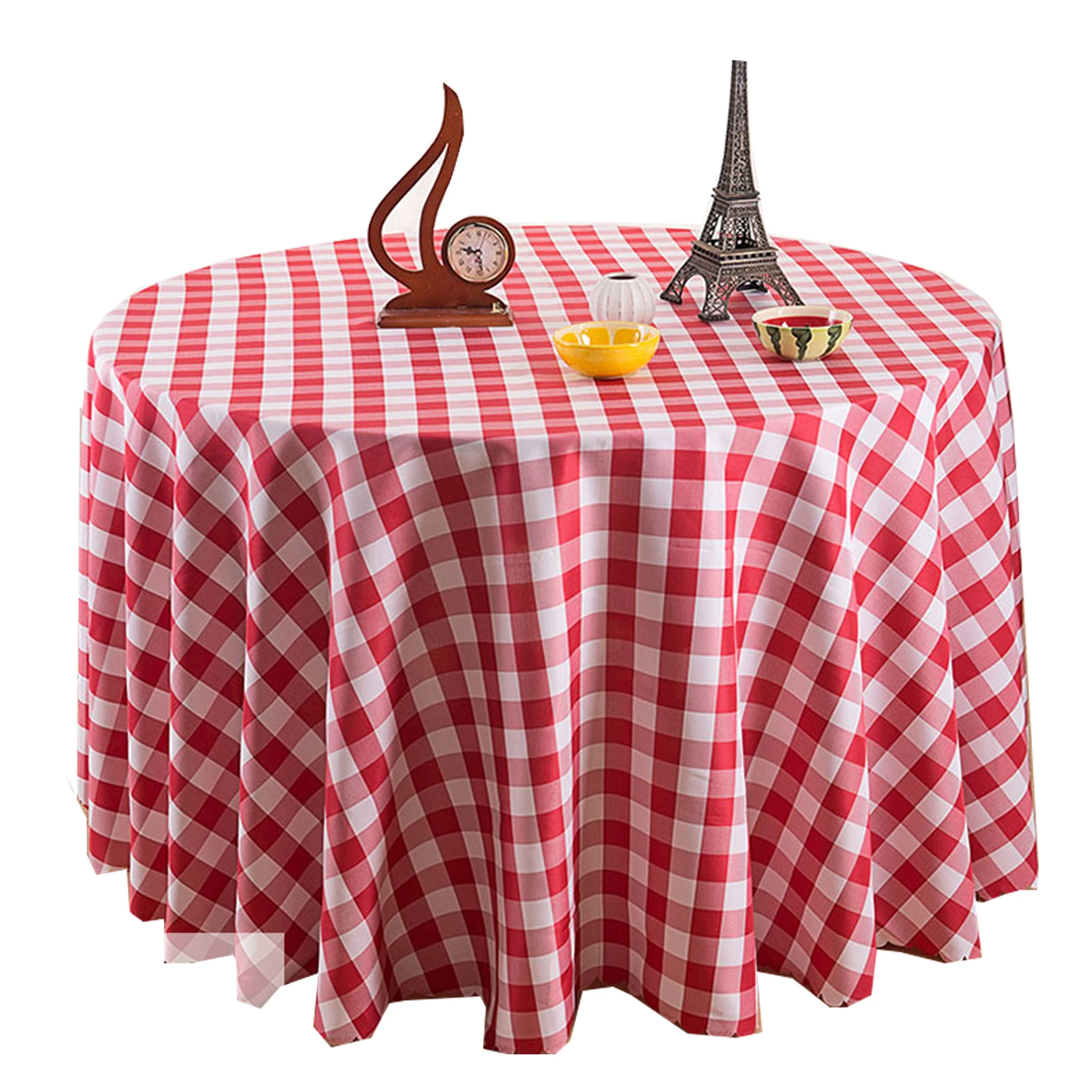Checkered Rectangle and Round Tablecloth Wipe Clean Table Cover for Dining Table Holiday Picnic Kitchen Washable Tablecloth