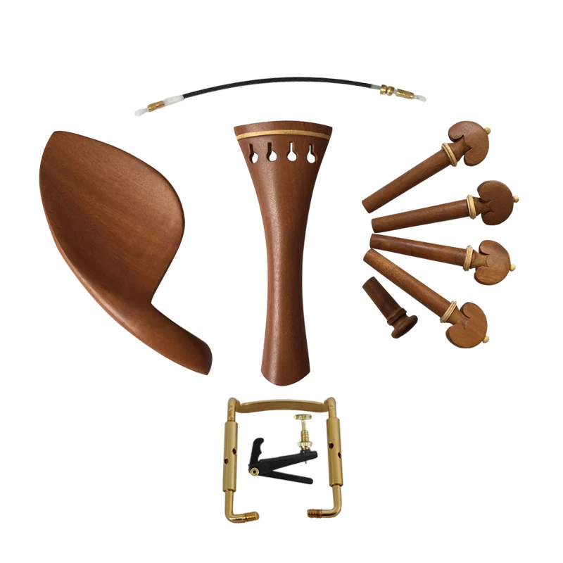 wholesale price boxwood vintage design fully violin string fittings with heart shape tuner VS-06 tailpiece chinrest pegs