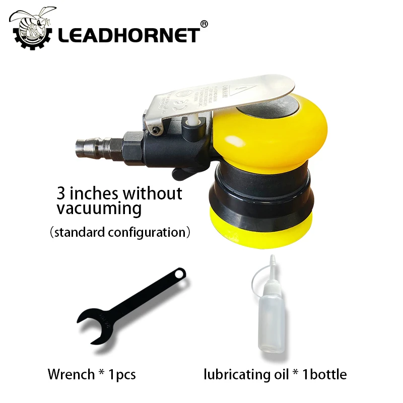 High Speed Random Orbital Air Sander Light Weight Pneumatic Polisher and Buffer Ideal For Automotive Detailing Corner