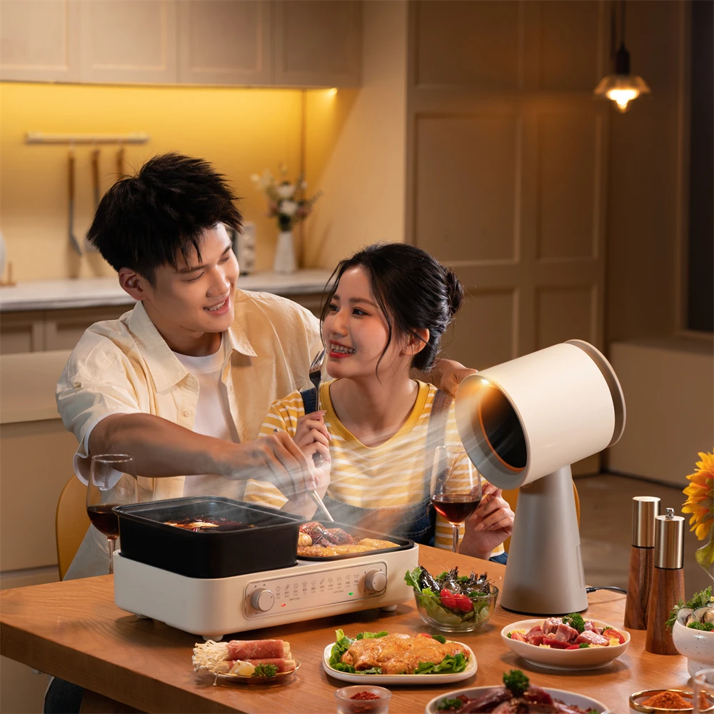 Portable Smart Electric Mini Range Hood Barbecue Kitchen Countertop Accessory with Travel for Outdoor Application