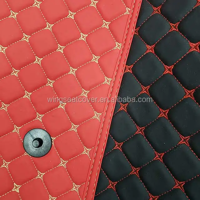 3D 5D 7D car mats factory wholesale double layers for black-red patrol 2010-2019