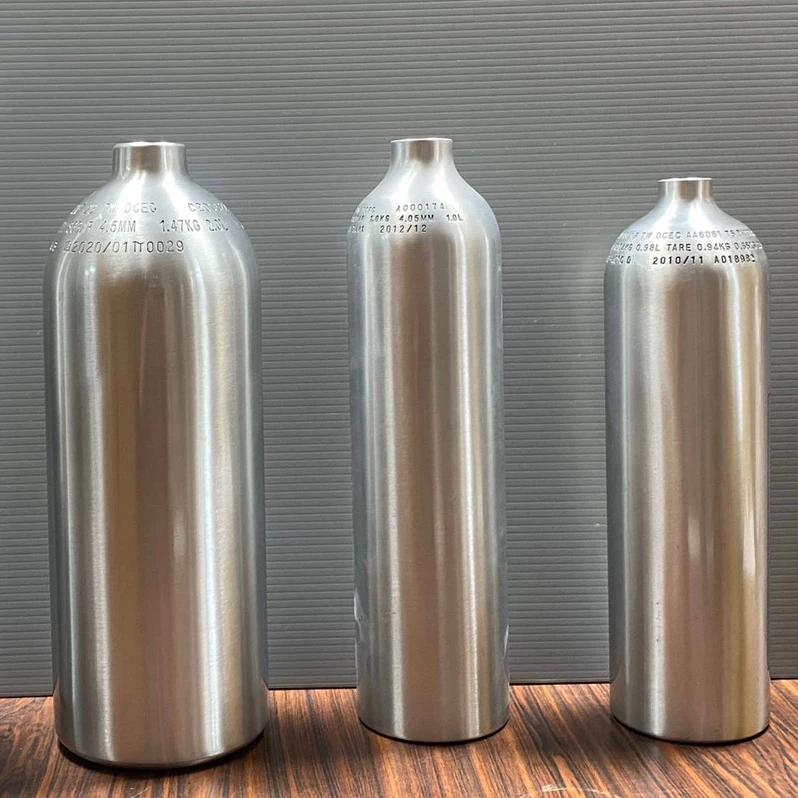 TPED 1L Refillable gas CO2 Aluminum Cylinder with G5/8 on/off valve for aquarium