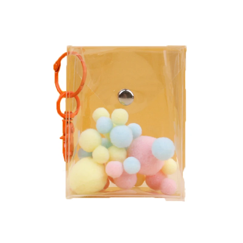 Hot selling PVC transparent open bag with lanyard, portable visual storage bag for travel