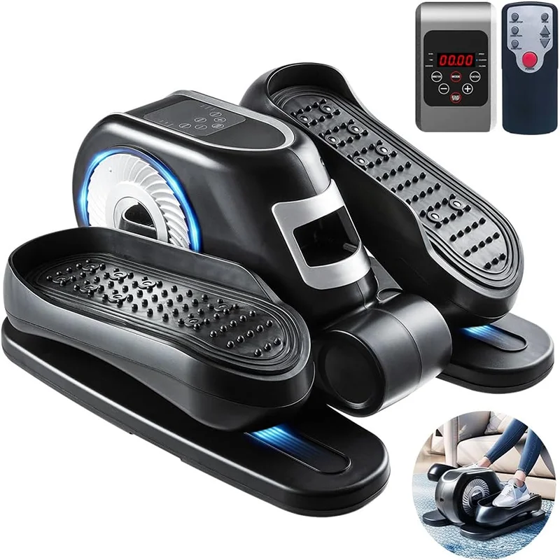 Portable exercise stepper elliptical machine with power and remote control under the table leg exercise mini fitness car