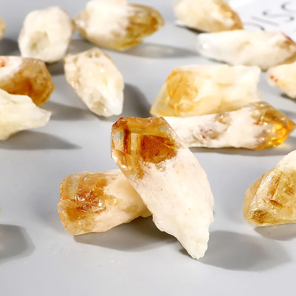Natural rough Brazilian topaz teeth wholesale high quality Brazilian citrine teeth crystal raw stone