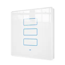 Eu Standard White Crystal Glass Panel 1 Gang 1 Way Light Wall Touch Screen Switch