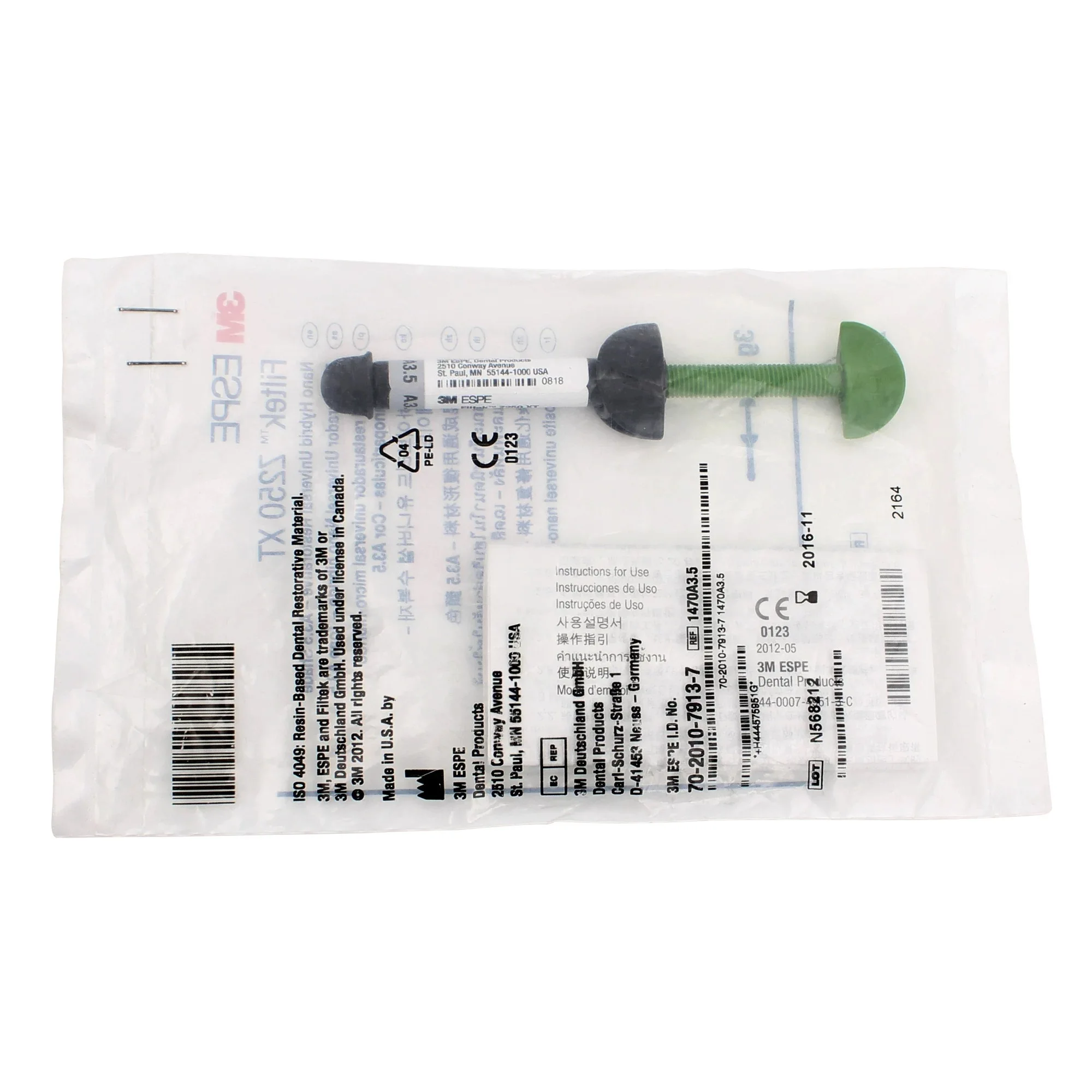 Professional Dental Resin Light Cure Resin Composite Z250/Z350/P60 with A1/A2/A3/A3.5