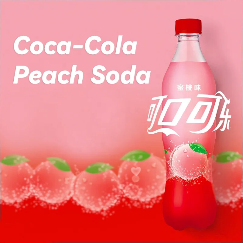 Best Selling Coca-Cola Peach Carbonated Drink 500ml Exotic Drinks Peach Drink