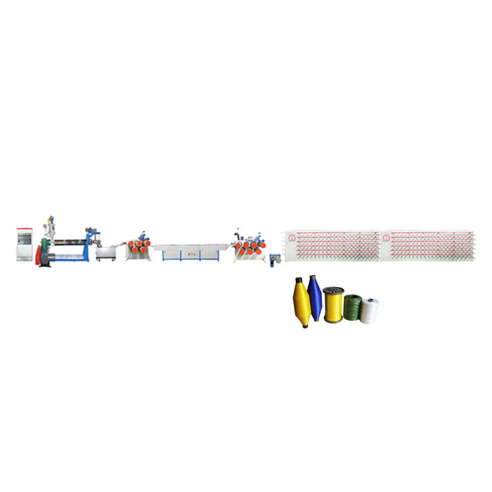 Fiber yarn pe pp monofilament making extruding machine for anti hail shade net / tomato onion mesh bag / plastic rope twine