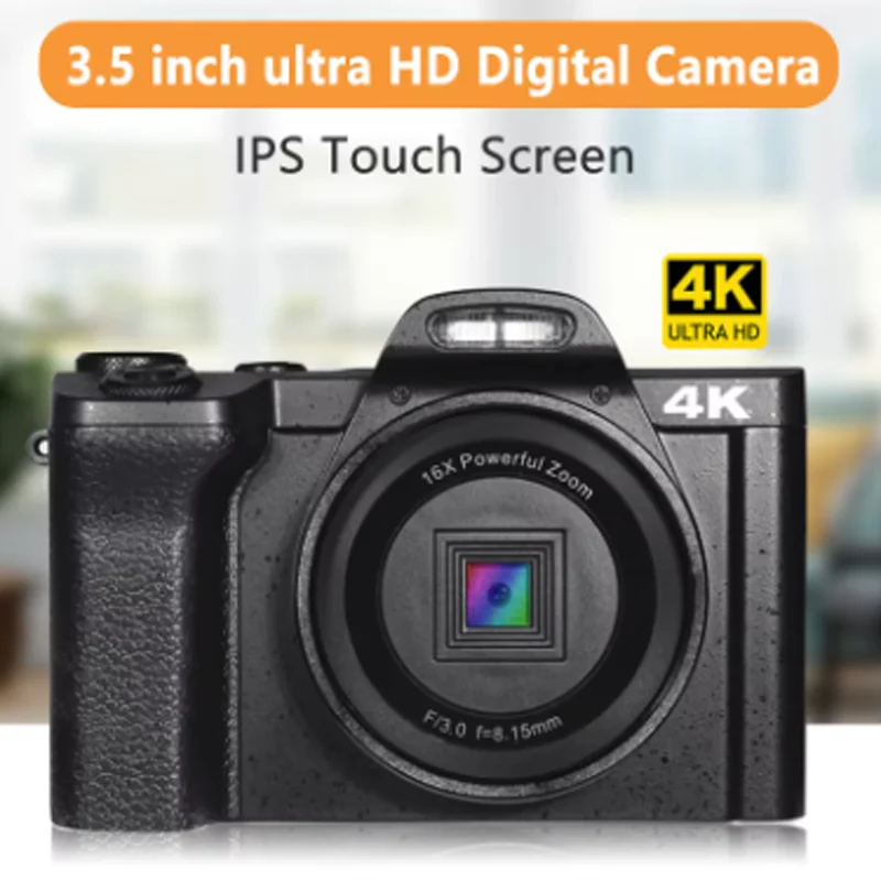 4K Photography Hd 48M Outdoor DV HD 3.7 Inches Camcorder Auto Focus Digital Camera Home Travel  Cameras ll