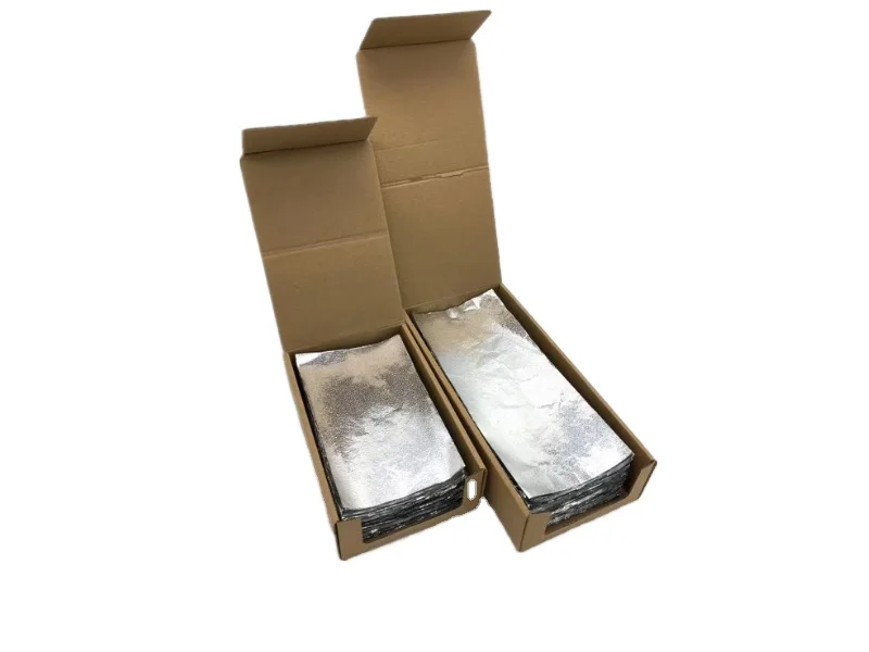 Рулон алюминиевой фольги для парикмахерской серебристого и черного цвета 12mic x120mmx 100 м