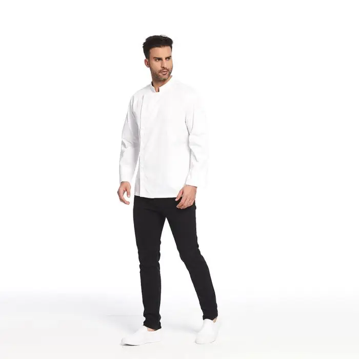 Chef Uniform Men Design Custom French Italian Turkish White Style Coat Chef Work Wear Mesh Clothes