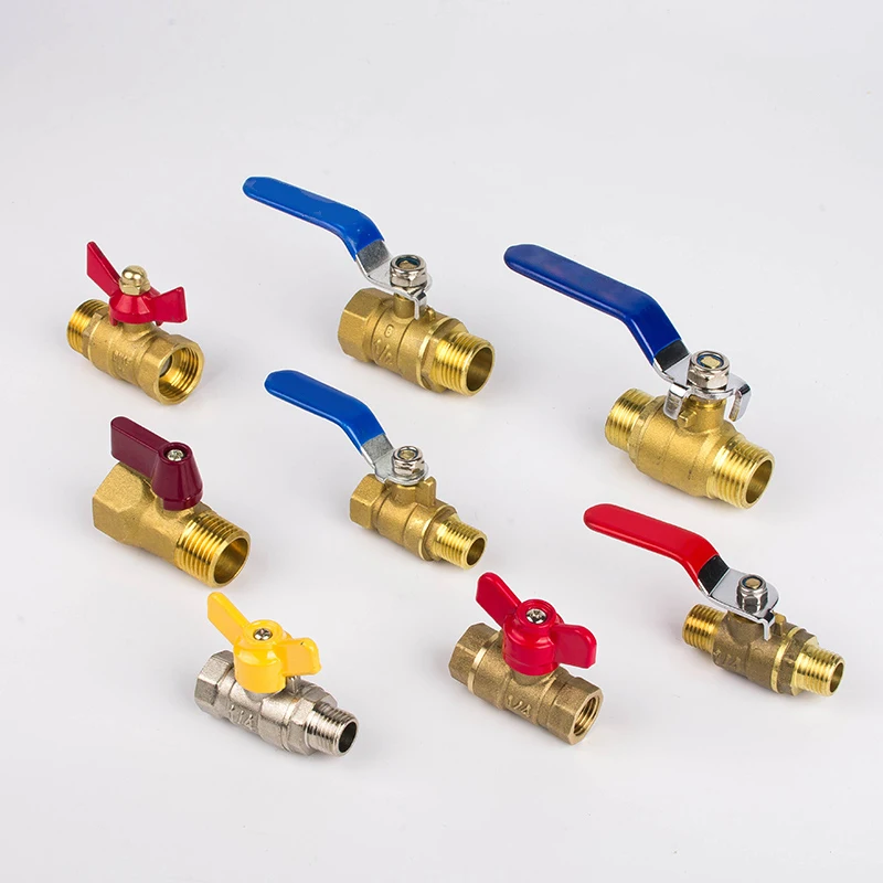 Factory Wholesale Middle Two Way Forged Water Valve Female Thread Long Level Handle Brass Ball