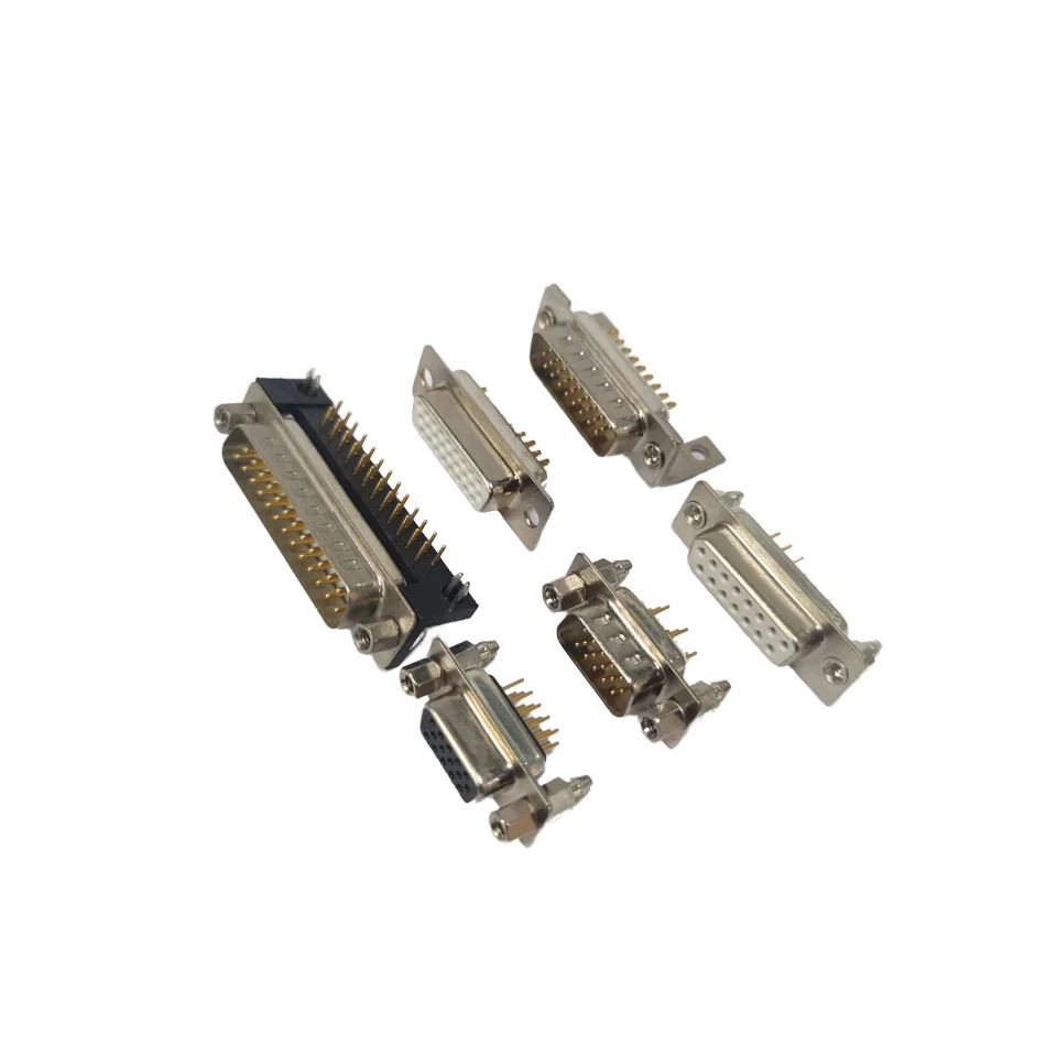 D-sub гнездовой два или три ряда 15 контактов сварочная пластина 25 26 90 180 градусов разъем