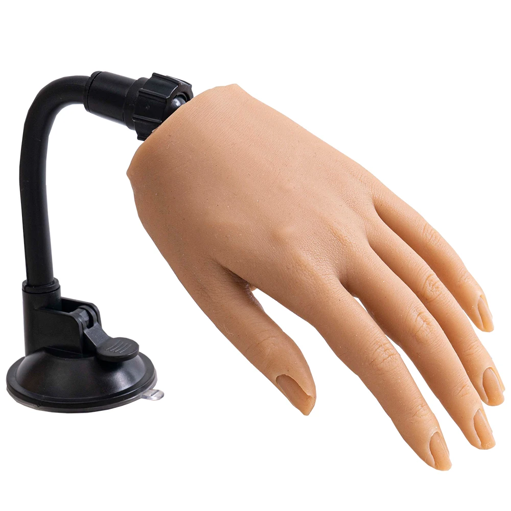 Soft Bendable Positioning Silicone Practice Hand for Nails Adjustable Bracket Mannequin Practice Hand  Practice Hand