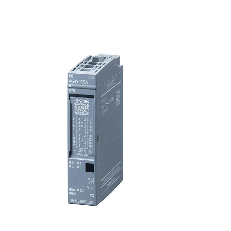 100% New and Original Industrial Parts PLC ET 200SP Digital Output Module DQ 4x 24 V DC/2A High Speed 6ES7132-6BD20-0DA0
