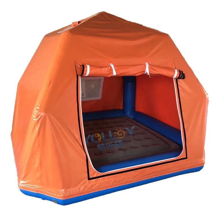 High quality amphibious inflatable floating shoal air tube camping tent for 2-4 family members