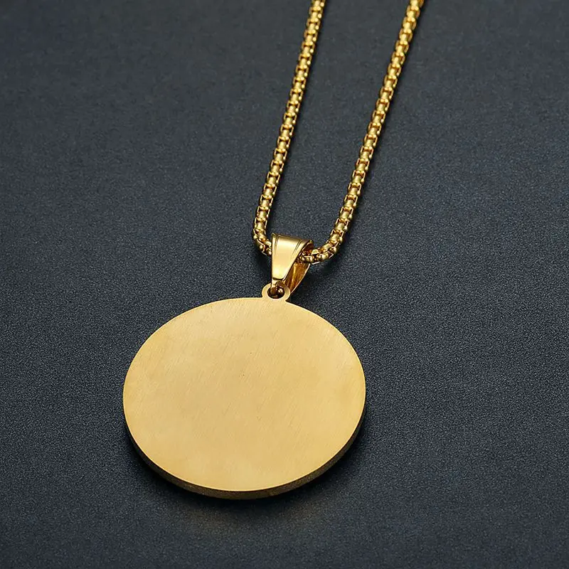 New Hot Selling Fashion Luxury Classic Vintage Diamond Zircon Masonic Stainless Steel Pendant Necklace For Men And Women