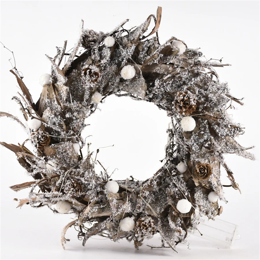 GY BSCI Christmas Customized Wooden Decorative Indoor Christmas Artificial Fashion Twig Wreath wholesale