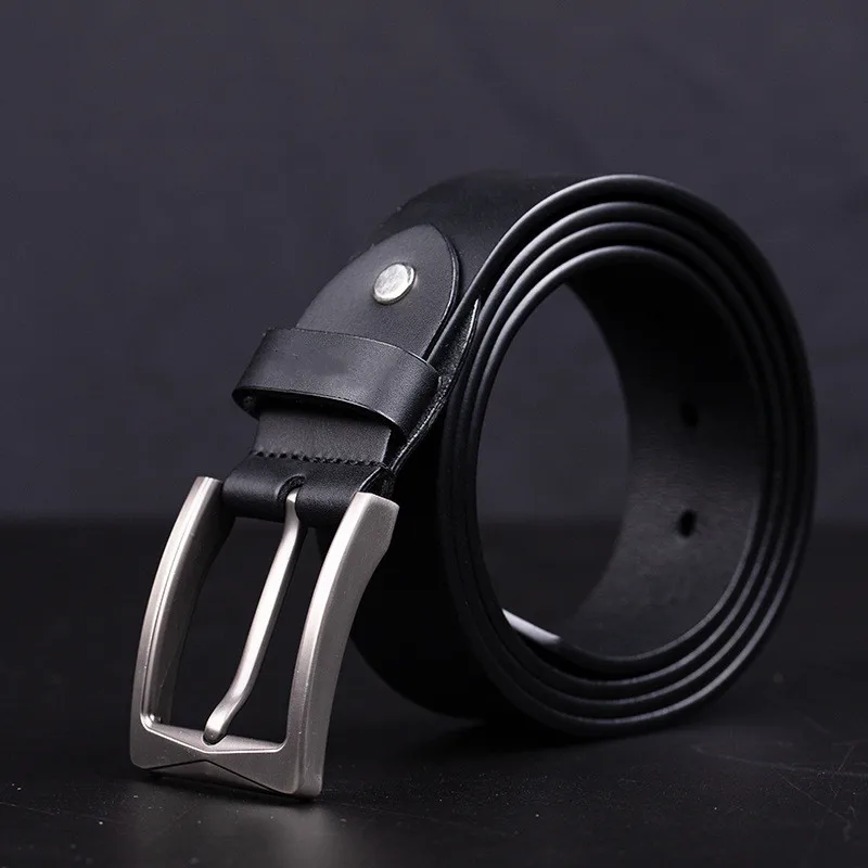 Genuine  Leather Belts  With Metal Buckle  Belts Leather Men
