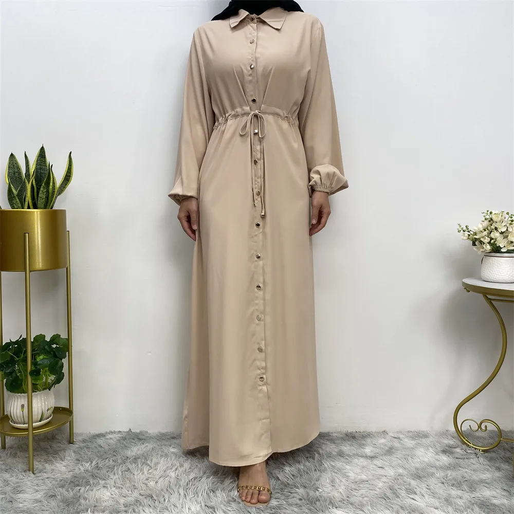 6289# High Quality Muslim Dress Ethnic Nida Fabric Turkey Dubai Fashion Dresses For Women Eid Kimono Robe Ladies Clothes