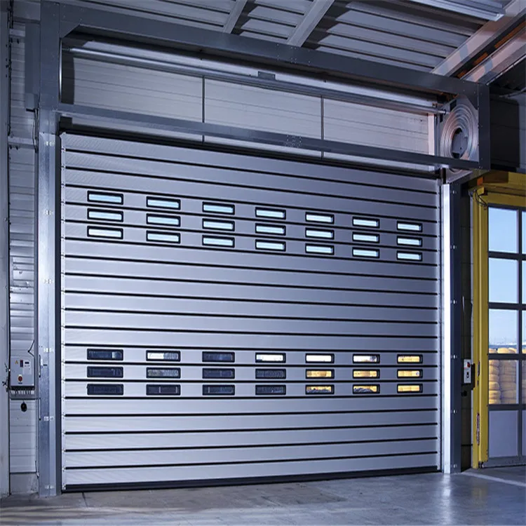 Jianda high reliability logistics security fiberglass Spiral High Speed Hard Fast roll up Doors
