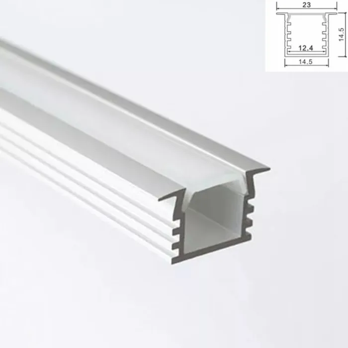 12mm width High Quality Recessed led aluminum profile 6063 alu profil with PC Diffuser cover for Cabinet Lamp led strip channel