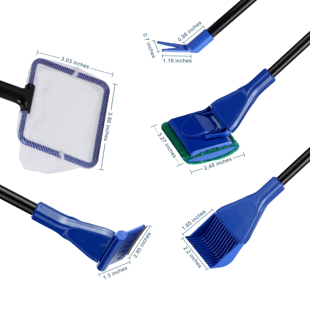 Горячая Распродажа инструменты для очистки аквариума Телескопический Набор для очистки аквариума многофункциональный набор для очистки аквариума с длинной ручкой