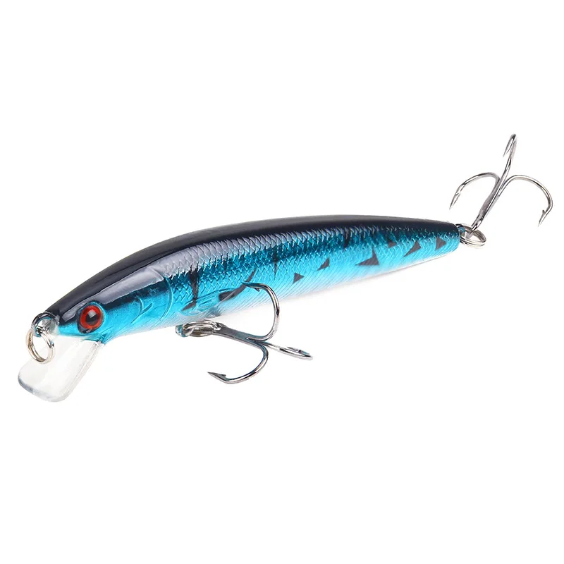 YOKA New Style Long Casting Minnow Custom All Blue Minnow Fishing Lure 21g