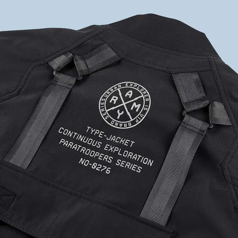 2022  wholesale custom autumn fashion jacket streetwear cargo black jacket for men