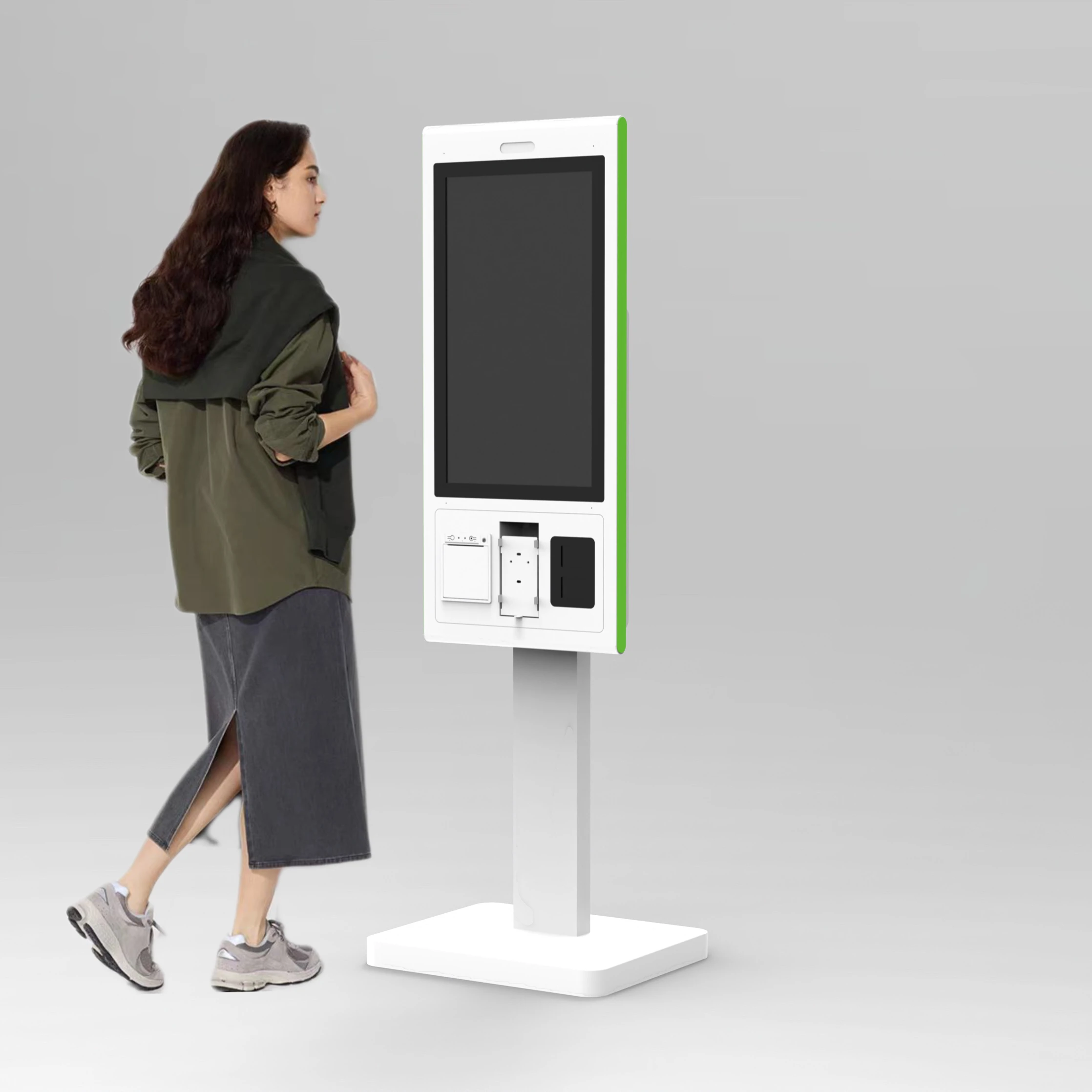 Бестселлер QR штрих-код самообслуживания для заказа еды платежные киоски с термопринтером