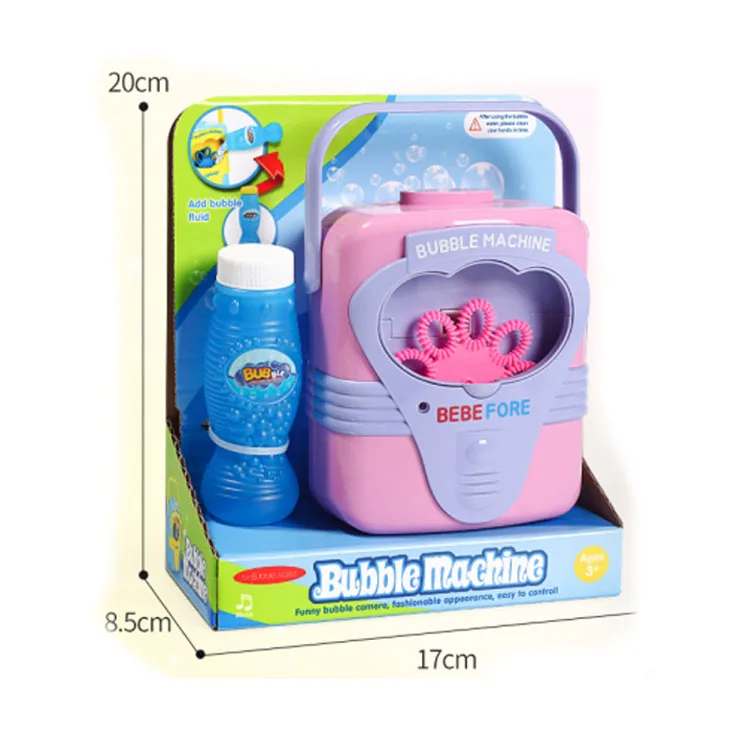 Outdoor Toy for Kids Oil Tank Shape Automatic Bubble Maker Toy with Solution Bubble Machine for Party with Music Lamplight