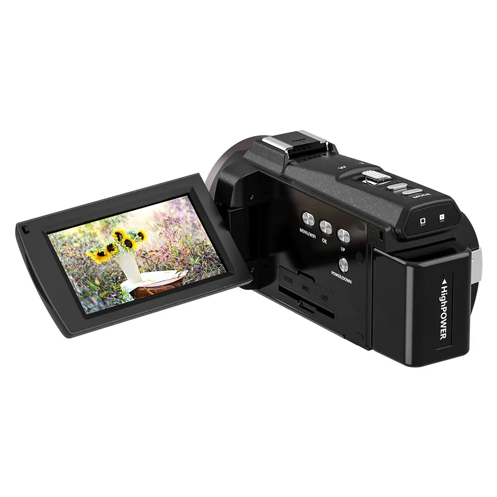HD WIFI 4K Video Camera 64MP Camcorder 18X Digital Zoom for YouTube Live Streaming Vlogging